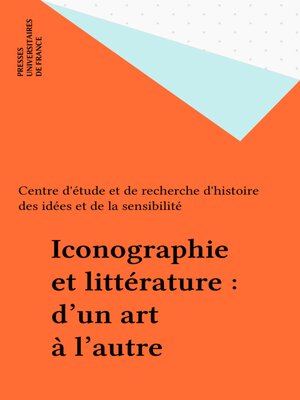 cover image of Iconographie et littérature